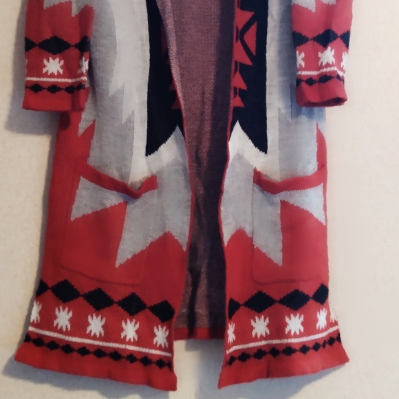 Roxy Rustic Aztec Long Cardigan - Picture 3 of 4
